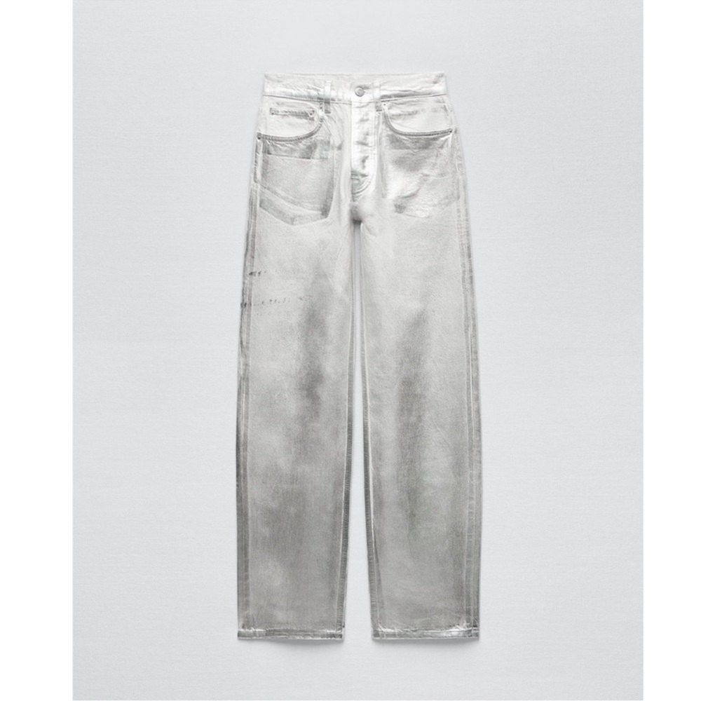 Zara ZW MID-RISE BOYFRIEND JEANS - Picture 13 of 16